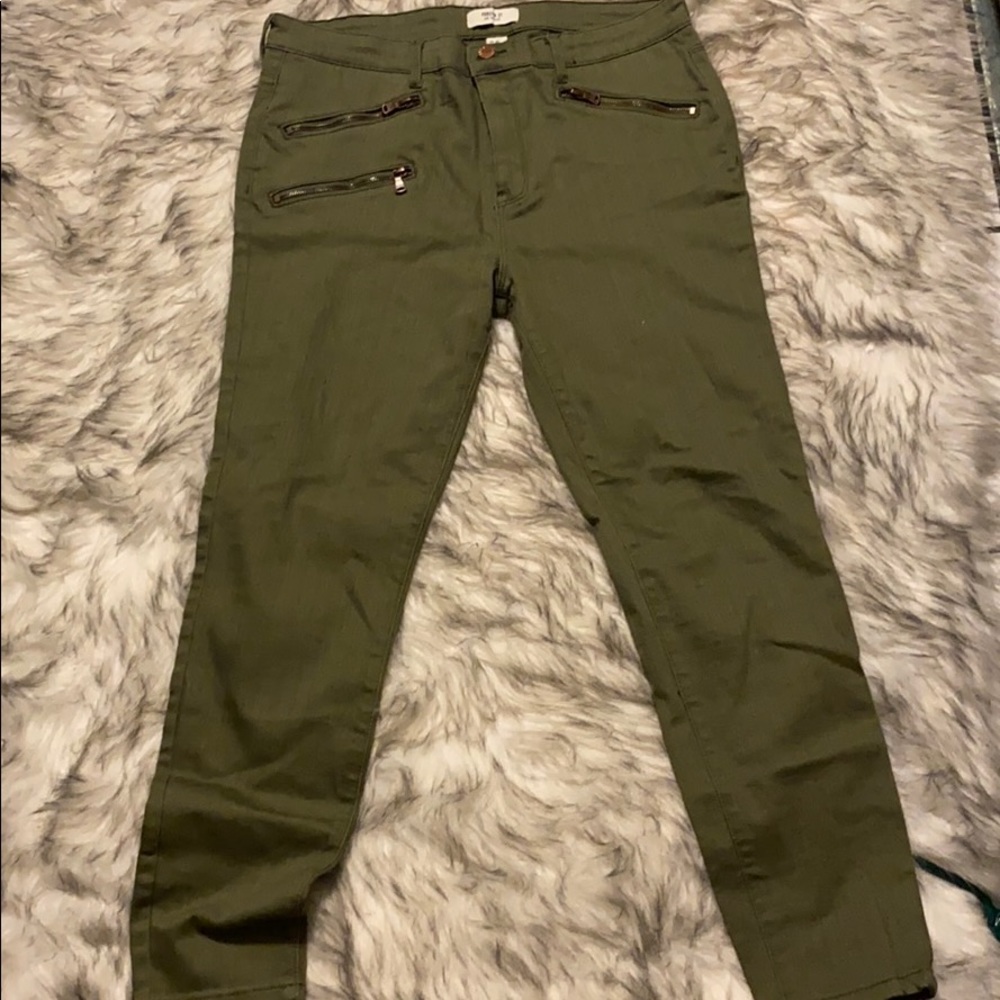 Army green jeans